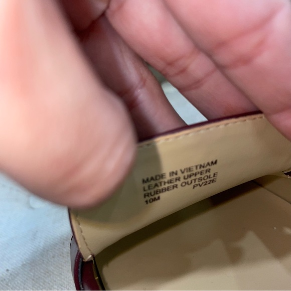 Michael Kors NWOB! Leather Merlot Burgundy  Padma Mid Loafer Pumps Block Heel - Picture 7 of 14